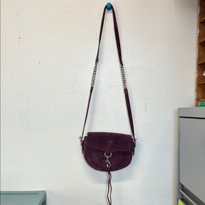 Rebecca Minkoff Purple suede leather Crossbody Bag with Adjustable Strap